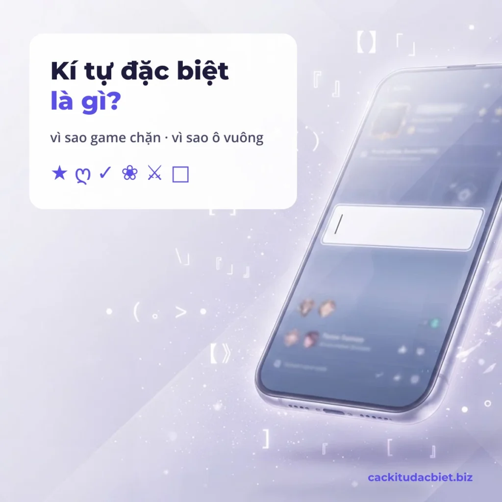 Các kí tự đặc biệt là gì, vì sao game chặn và vì sao hiện ô vuông