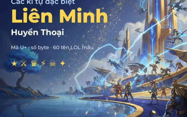 Các kí tự đặc biệt Liên Minh Huyền Thoại