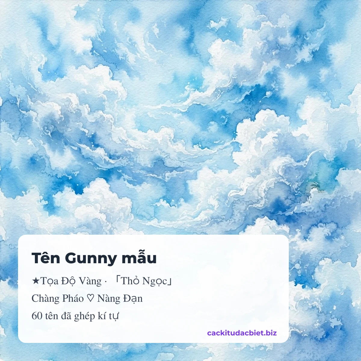 Tên Gunny mẫu ghép kí tự đặc biệt