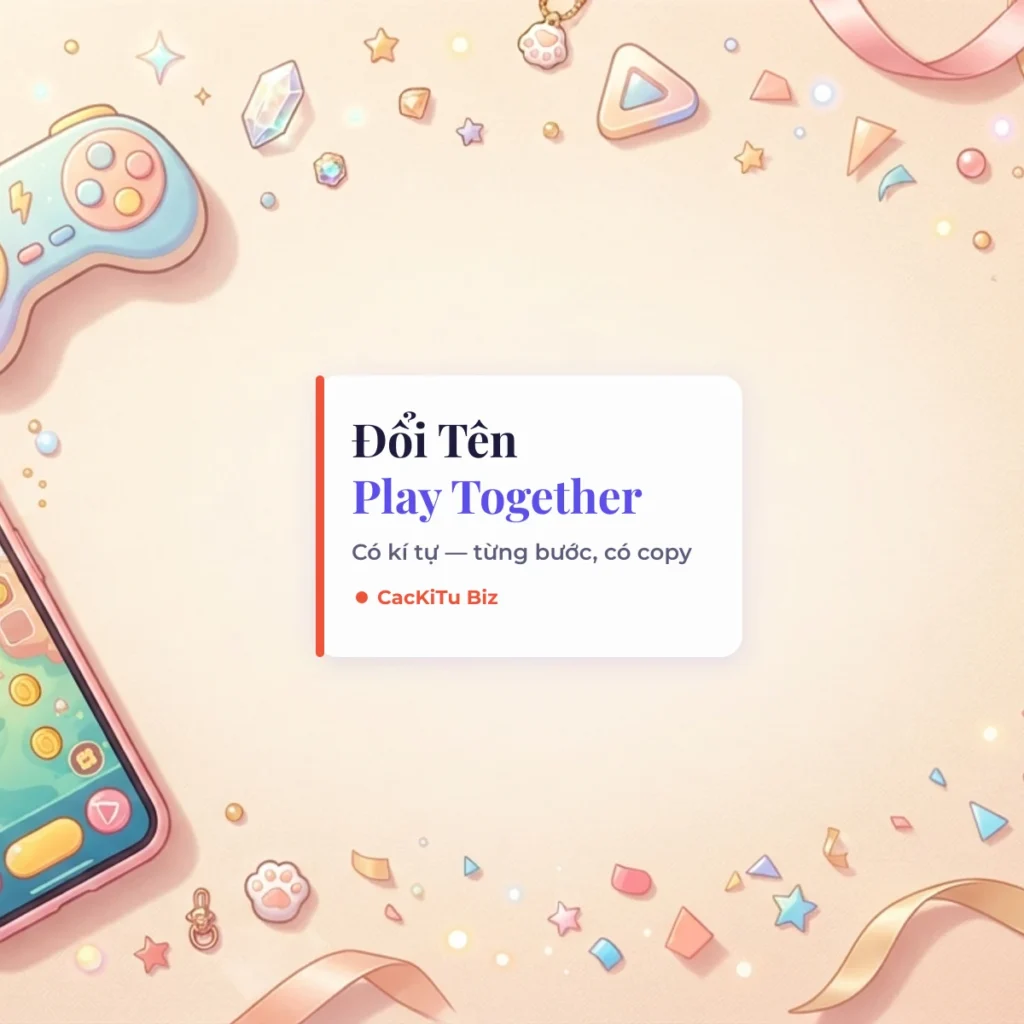 Đổi tên Play Together có kí tự đặc biệt, từng bước và copy